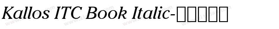 Kallos ITC Book Italic字体转换